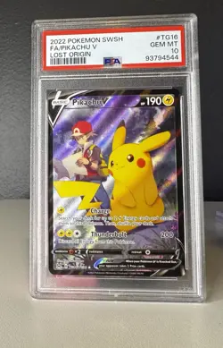 Pikachu V TG16/TG30 PSA 10 SWSH: Lost Orgin Pokemon TCG (2022) - Image 1