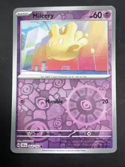 Milcery - 064/142 Stellar Crown REVERSE Holo Pokemon - NM/MINT - Image 1