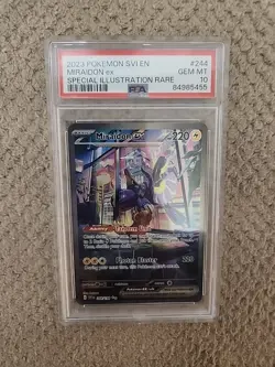 Miraidon ex 244/198 Sv01: Pokemon Scarlet & Violet Base Set Holo SIR- PSA 10 - Image 1