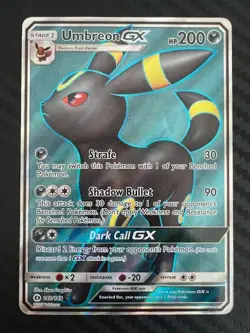 Pokemon TCG Umbreon GX Full Art 142/149 SM Base Set Holo VLP - Image 1