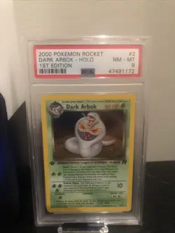Pokemon Team Rocket Dark Arbok 1st Edition PSA 8 - Image 2
