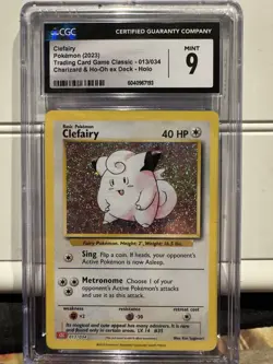 2023 Pokemon CGC 9 Clefairy 013/034 Charizard & Ho-Oh Ex Deck Holo English - Image 1