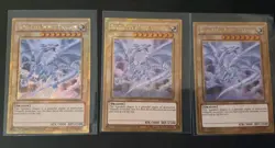 3x Blue-Eyes White Dragon Gold Secret Rare Playset MVP1-ENGV4 YuGiOh! NM - Image 1