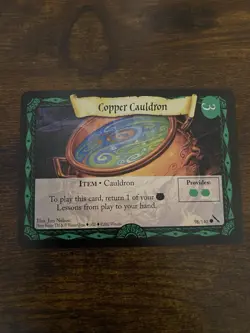 HARRY POTTER TCG GAME CARD CHAMBER OF SECRETS COPPER CAULDRON 98/140 - Image 1