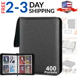 4-Pockets, Trading Card Album Can Hold 400 Cards with 50 Removable Sleeves, 3... - Image 1