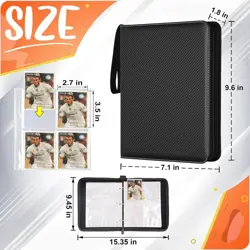 4-Pockets, Trading Card Album Can Hold 400 Cards with 50 Removable Sleeves, 3... - Image 3