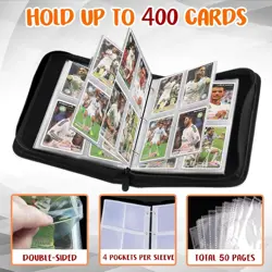 4-Pockets, Trading Card Album Can Hold 400 Cards with 50 Removable Sleeves, 3... - Image 4