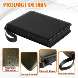 4-Pockets, Trading Card Album Can Hold 400 Cards with 50 Removable Sleeves, 3... - Image 5