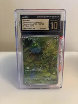 Japanese CGC 10 Pristine Bulbasaur 166 165 AR Art Rare Pokemon Card Japanese 151 - Image 1