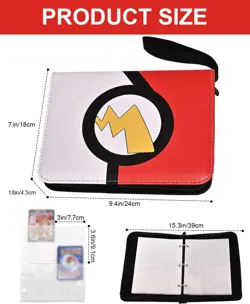 4 Pocket Trading Card Binder, Waterproof Cards Collection Binder with 50 Remo... - Image 3