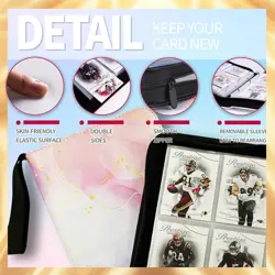 Card Binder 4 Pocket, Trading Card Binder 440 Pockets with Removable Sleeves,... - Image 3