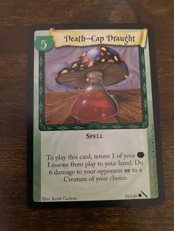 HARRY POTTER TCG GAME CARD CHAMBER OF SECRETS DEATH-CAP DRAUGHT 99/140 - Image 1