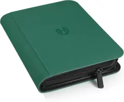 4 Pocket with Zipper, 288 Pockets Trading Card Holder Book, PU Cover Zip Fol... - Image 2