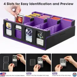 Trading Card Storage Box for Commander - 3000+ Card Deck Box with Removable - Image 3
