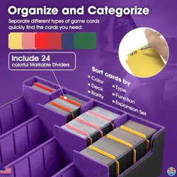Trading Card Storage Box for Commander - 3000+ Card Deck Box with Removable - Image 4