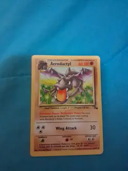 Pokemon TCG Aerodactyl Fossil 1 Holo Card 1 /62 Unlimited Original (1995, 96,98) - Image 2