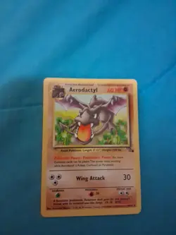 Pokemon TCG Aerodactyl Fossil 1 Holo Card 1 /62 Unlimited Original (1995, 96,98) - Image 3