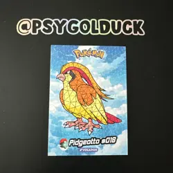 Pokemon Peru Crystal Card Collection Pidgeot error card (says Pidgeotto) - Image 1