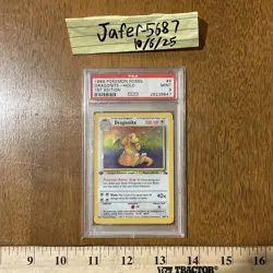 PSA 9 Dragonite Holographic 1st edition Fossil Pokemon Card Vintage rare! - Image 1