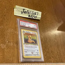 PSA 9 Dragonite Holographic 1st edition Fossil Pokemon Card Vintage rare! - Image 3