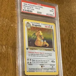 PSA 9 Dragonite Holographic 1st edition Fossil Pokemon Card Vintage rare! - Image 4