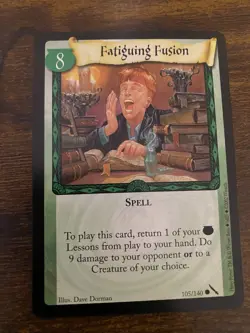 HARRY POTTER TCG GAME CARD CHAMBER OF SECRETS FATIGUING FUSION 105/140 - Image 1