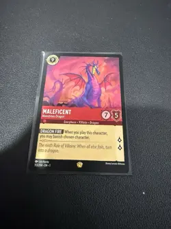 Disney Lorcana Maleficent Monstrous Dragon First Chapter 113/204 Non-Foil Card - Image 1