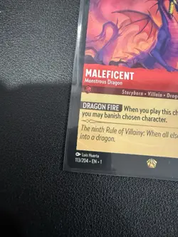 Disney Lorcana Maleficent Monstrous Dragon First Chapter 113/204 Non-Foil Card - Image 3