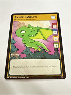 Neopets TCG Trading Card Promo Green Shoyru 2003 NEW Sealed RARE - Image 1