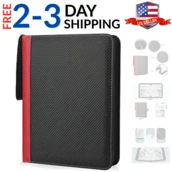 9 Pockets Trading Card Binder with Sleeves Card Organizer, 900 Double Sided P... - Image 1