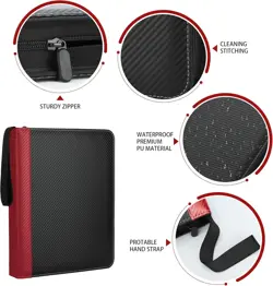 9 Pockets Trading Card Binder with Sleeves Card Organizer, 900 Double Sided P... - Image 3