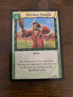 HARRY POTTER TCG GAME CARD CHAMBER OF SECRETS DIZZINESS DRAUGHT 101/140 - Image 1