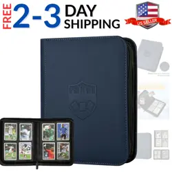 Trading Card Binder 4 Pocket, PU Cover Card Binder for 160 Cards, Trading Ca... - Image 1