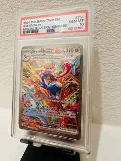 Pokemon Card Greninja EX 214/167 Twilight Masquerade - PSA 10 GEM MINT - Image 5