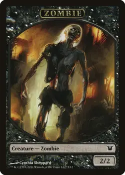 Zombie Token 10x - Black - Sheppard Art - ISD Innistrad MTG Magic NM - Image 1