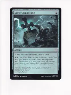 MAGIC THE GATHERING MTG MARVEL'S SPIDER-MAN FOIL EERIE GRAVESTONE - Image 1