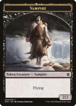 Vampire Token 10x - Black - Sheppard Art - KTK Khans of Tarkir MTG Magic NM - Image 1
