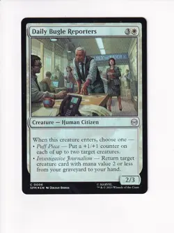 MAGIC THE GATHERING MTG MARVEL'S SPIDER-MAN FOIL DAILY BUGLE REPORTERS - Image 1