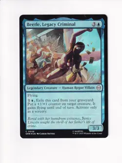 MAGIC THE GATHERING MTG MARVEL'S SPIDER-MAN FOIL BEETLE, LEGACY CRIMINAL - Image 1
