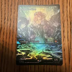 Japanese Llanowar Elves (Showcase) -Foil Near Mint MTG Foundations - Image 1