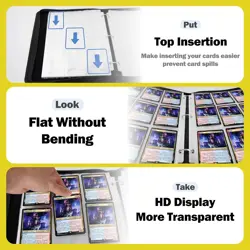 9 Pocket Card Binder for MTG/YGO/PTCG/Game Cards, Holds 900 Cards, Collector ... - Image 5