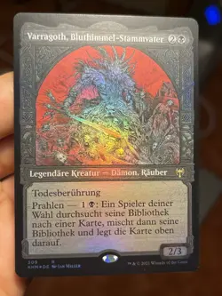 GERMAN Showcase Foil Varragoth, Bloodsky Sire • Unplayed • Kaldheim • Mtg (1631) - Image 1