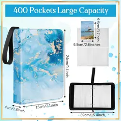 Card Binder 4/9 Pocket PU Waterproof Trading Binder Compatible with Mtg/ygo/t... - Image 3