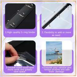 Card Binder 4/9 Pocket PU Waterproof Trading Binder Compatible with Mtg/ygo/t... - Image 5