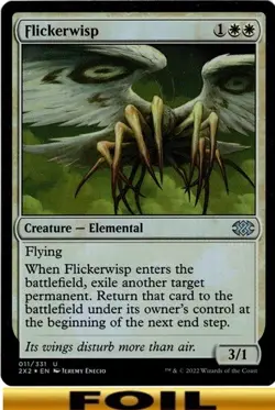 1x - Flickerwisp - FOIL #11 - Double Masters 2022 - CUC NM MTG - Image 1