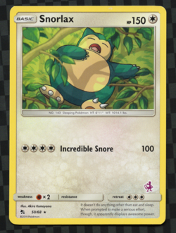 Snorlax #50/68 Regular Pokemon TCG English NM 2020 Battle Academy Stamped Promo - Image 1