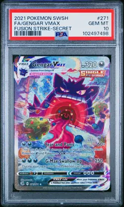 Pokemon Gengar VMAX Alternative Art Fusion Strike #271/264 GEM MINT PSA 10 - Image 1