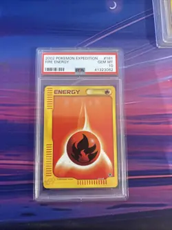 Japanese 2002 Pokemon Expedition Fire Energy Common 161 165 161 PSA 10 GEM MINT - Image 1