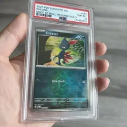Japanese 2025 Pokemon PRE EN PRISMATIC EVOLUTIONS MASTER BALL REVERSE HOLO SNEAS - Image 2