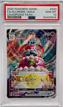 Japanese 2020 Pokemon SWSH Champion s Path FA Alcremie VMAX 023 PSA 10 GEM MINT - Image 1